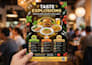 design a modern food menu flyer